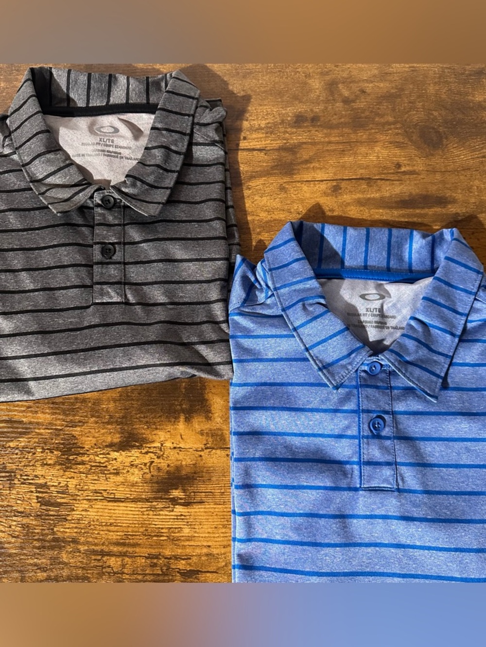 Lot 2 Oakley Striped Polo Pack - Blue and Gray